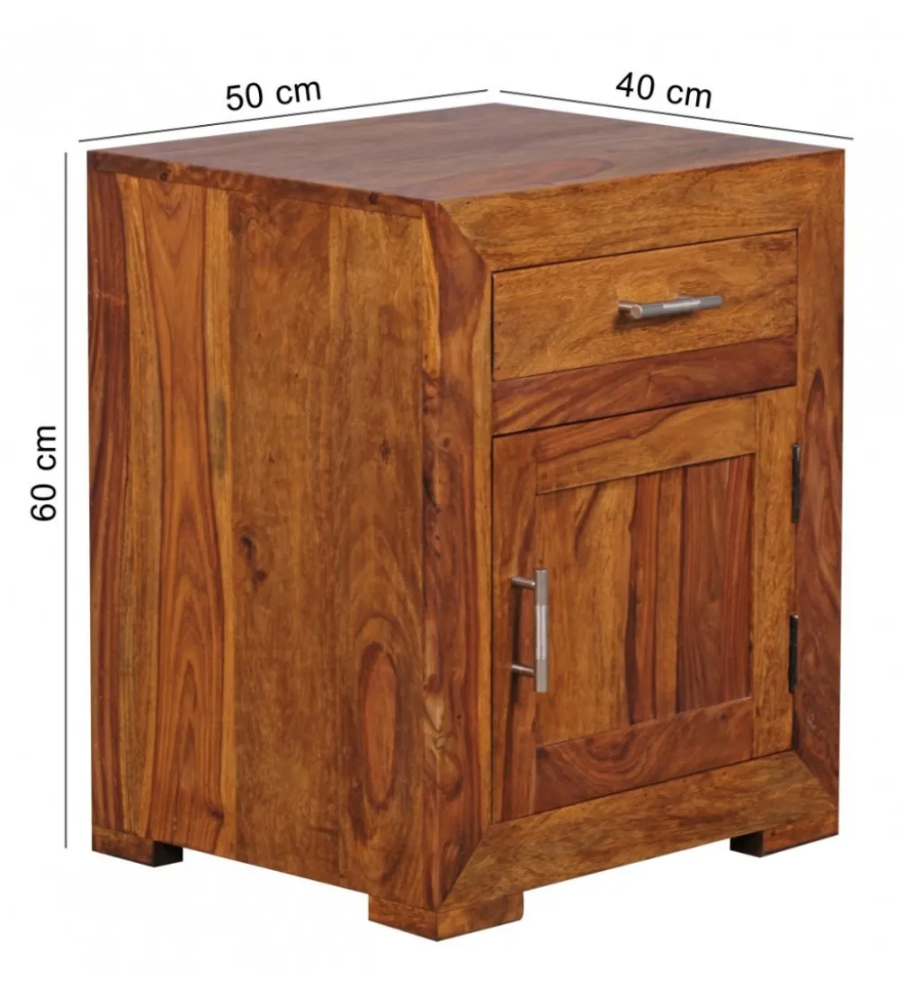Szafka nocna MUMBAI 50 cm drewno sheesham