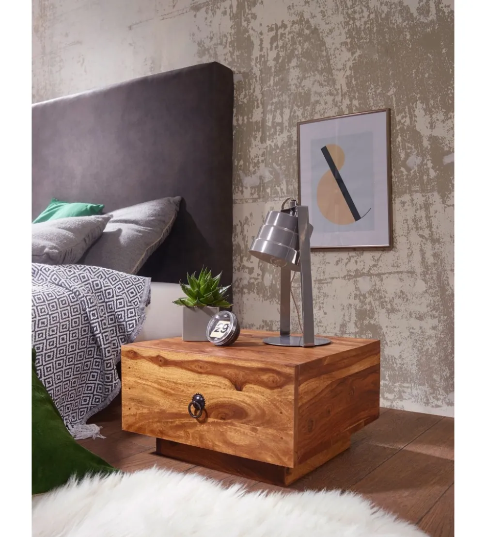 Szafka nocna MUMBAI 40 cm drewno sheesham