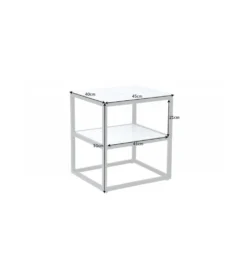 Szafka nocna RAUL 45 cm w optyce białego marmuru
