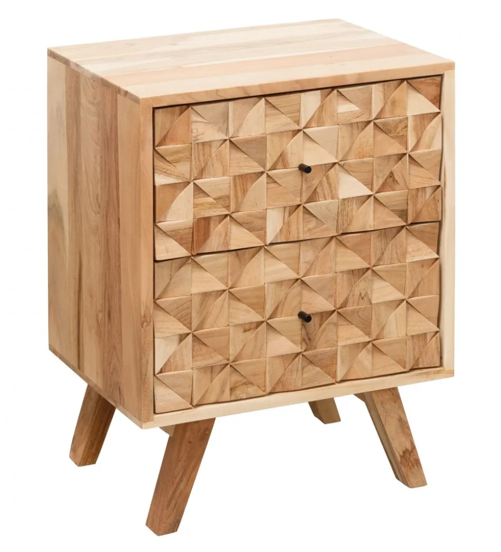 Szafka nocna REWA 44 cm drewno akacja