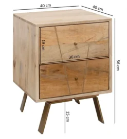 Szafka nocna SIKAR 40 cm drewno mango