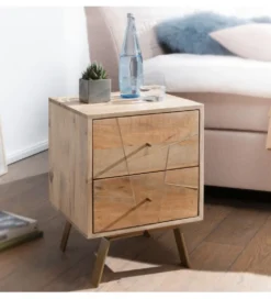 Szafka nocna SIKAR 40 cm drewno mango