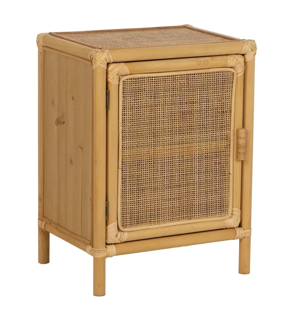 Szafka nocna SIZA 46 cm ratan naturalna
