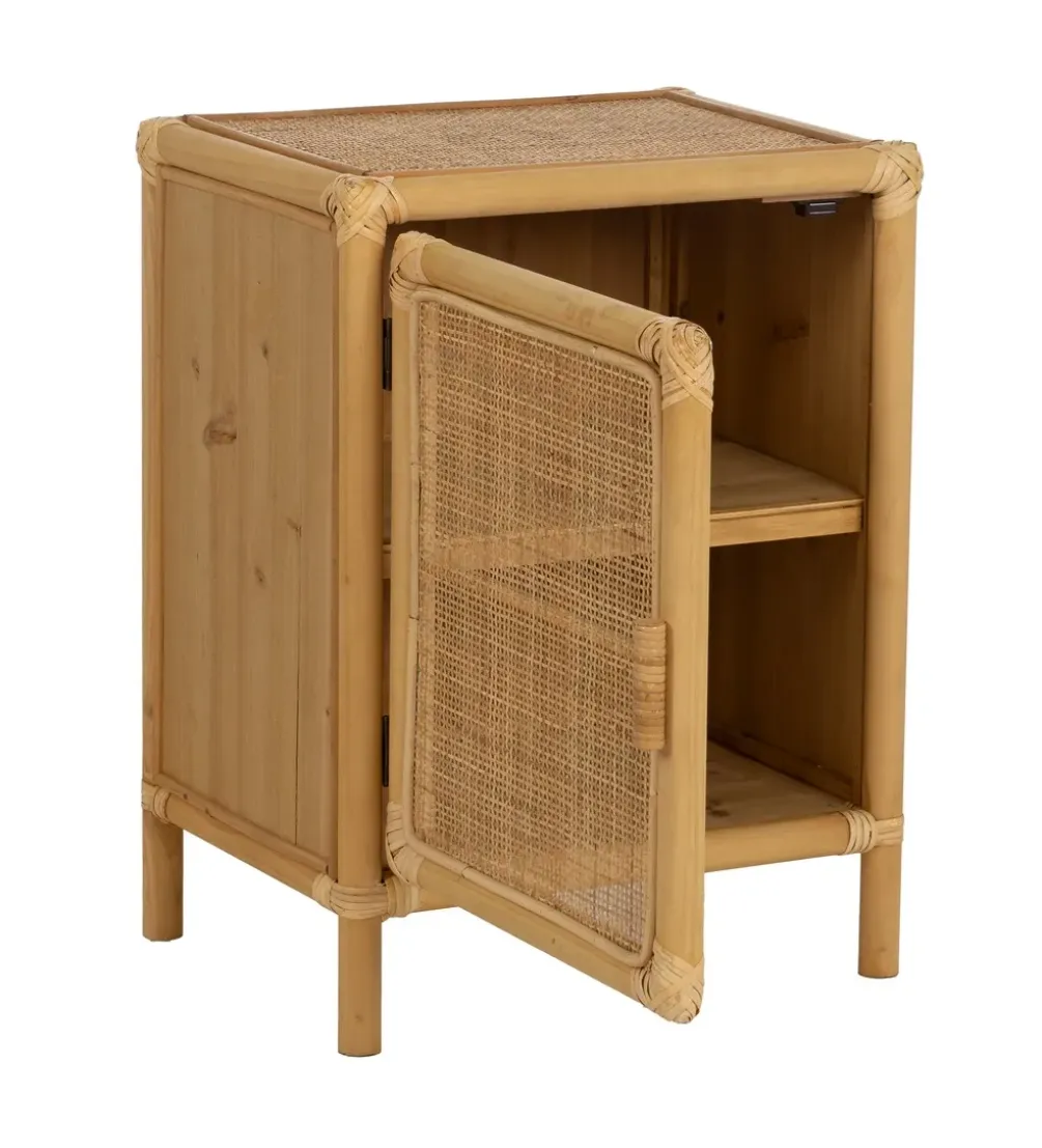 Szafka nocna SIZA 46 cm ratan naturalna