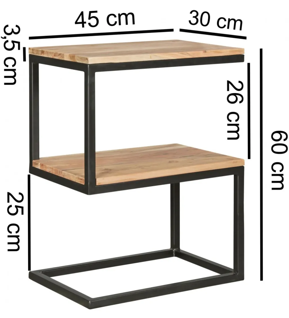Szafka nocna WOHNLING 45 cm drewno akacja