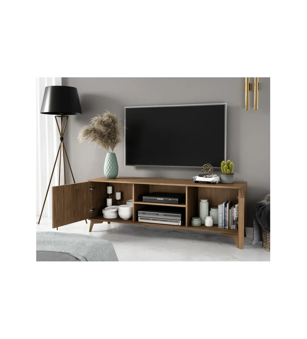 Szafka RTV ENTSIAN 150 cm w optyce dąb artisan