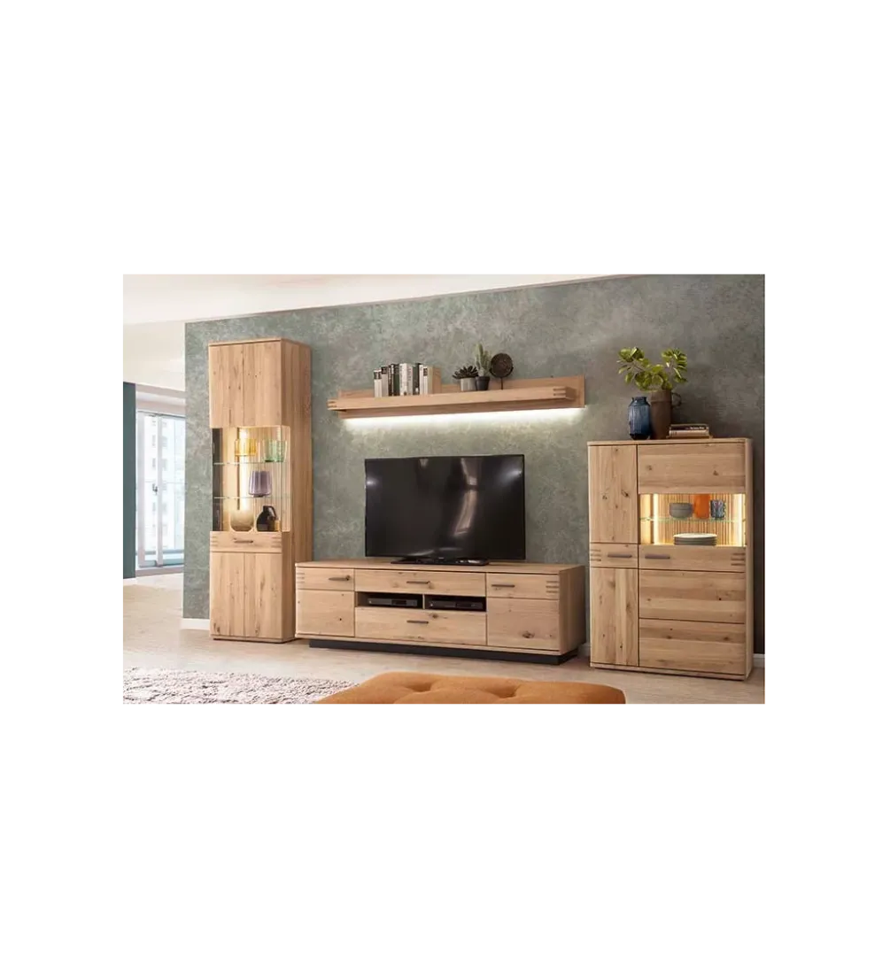 Szafka RTV SALVADOR 210 cm w optyce dębu naturalny