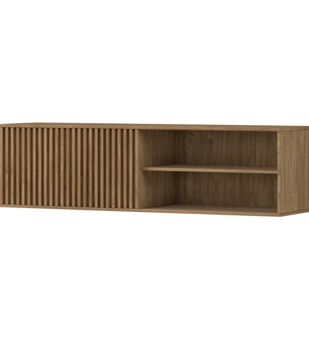 Szafka RTV wisząca ENTSIAN 150 cm w optyce dąb artisan