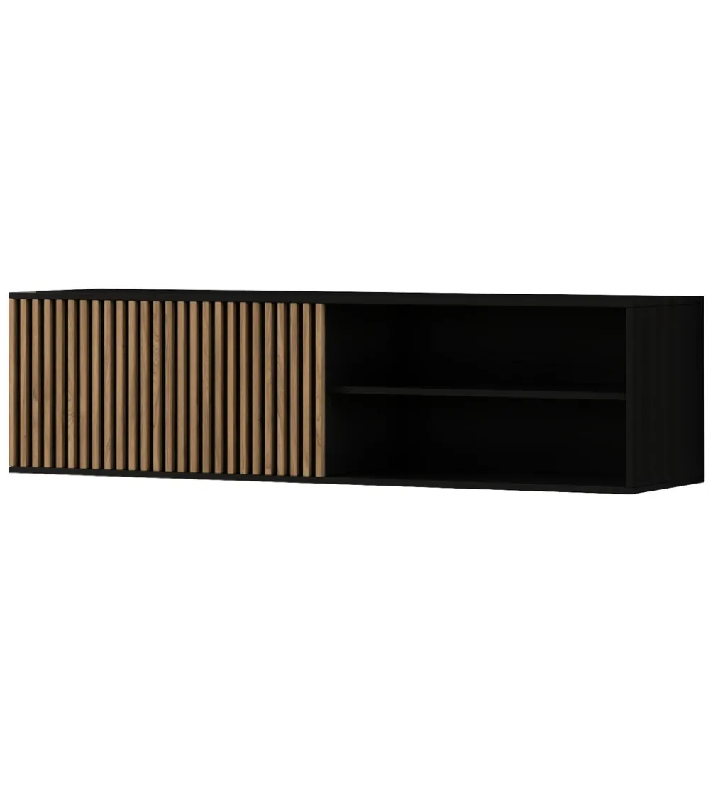Szafka RTV wisząca MEORATI 150 cm w optyce dąb artisan