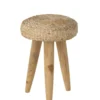 Taboret WATER drewno teak naturalny biały