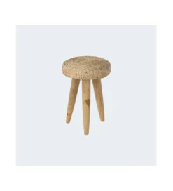 Taboret WATER drewno teak naturalny biały