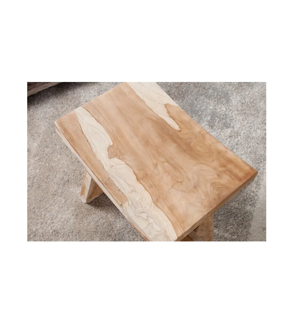 Taboret Zen 40 cm z naturalnego drewna