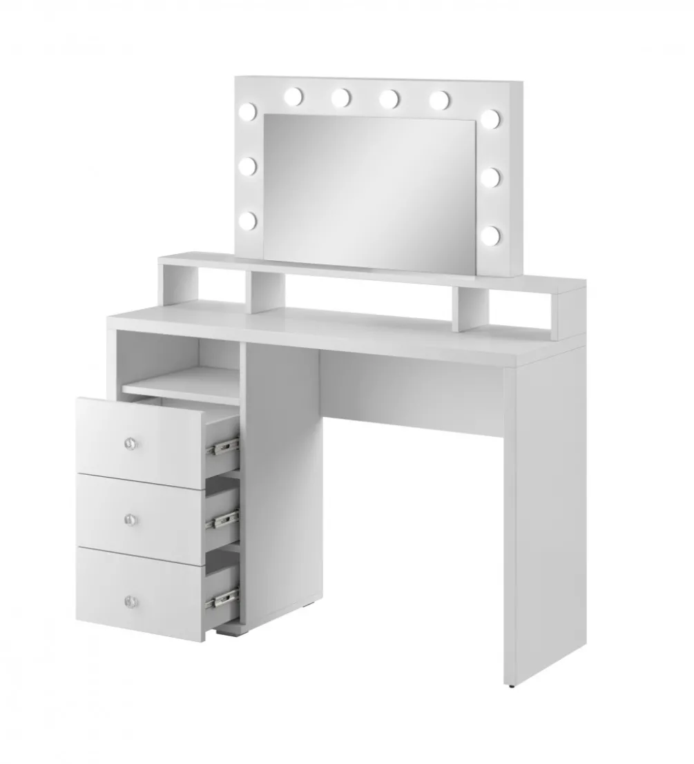Toaletka DIVA 120 cm biała z oświetleniem