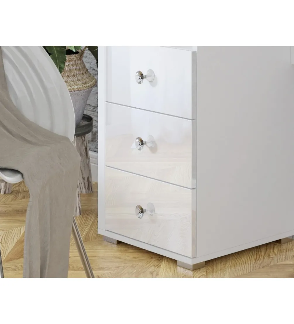 Toaletka DIVA 120 cm biała z oświetleniem