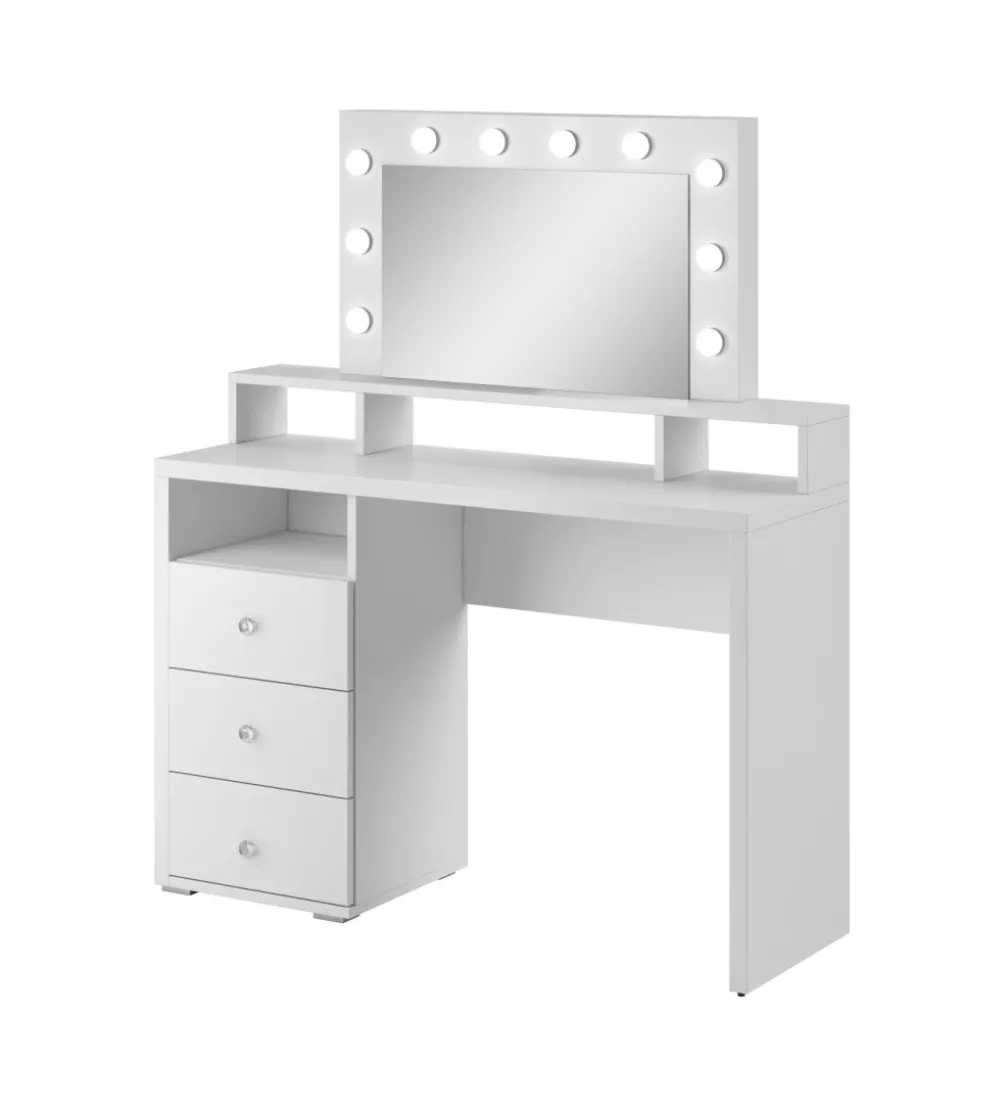 Toaletka DIVA 120 cm biała z oświetleniem