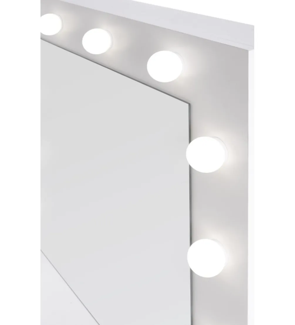 Toaletka HOLLYWOOD 94 cm biała z oświetleniem LED