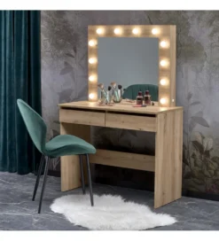 Toaletka HOLLYWOOD 94 cm dąb artisan z oświetleniem LED