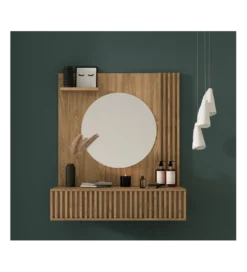 Toaletka wisząca ENTSIAN 85 cm w optyce dąb artisan