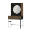 Toaletka wisząca MEORATI 85 cm w optyce dąb artisan/czarny