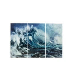 Tryptyk obraz WAVE 160 x 240 cm szklany