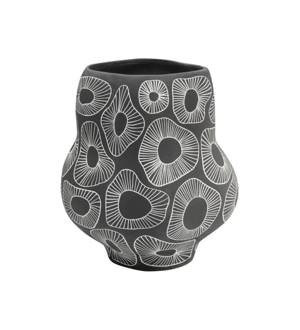 Wazon ANEMONE 33 cm szare