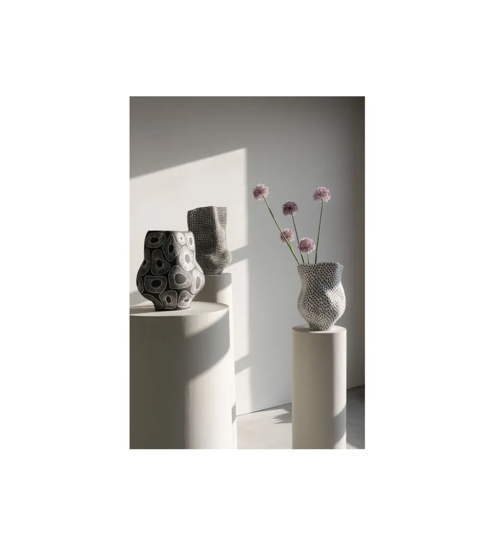 Wazon ANEMONE 33 cm szare