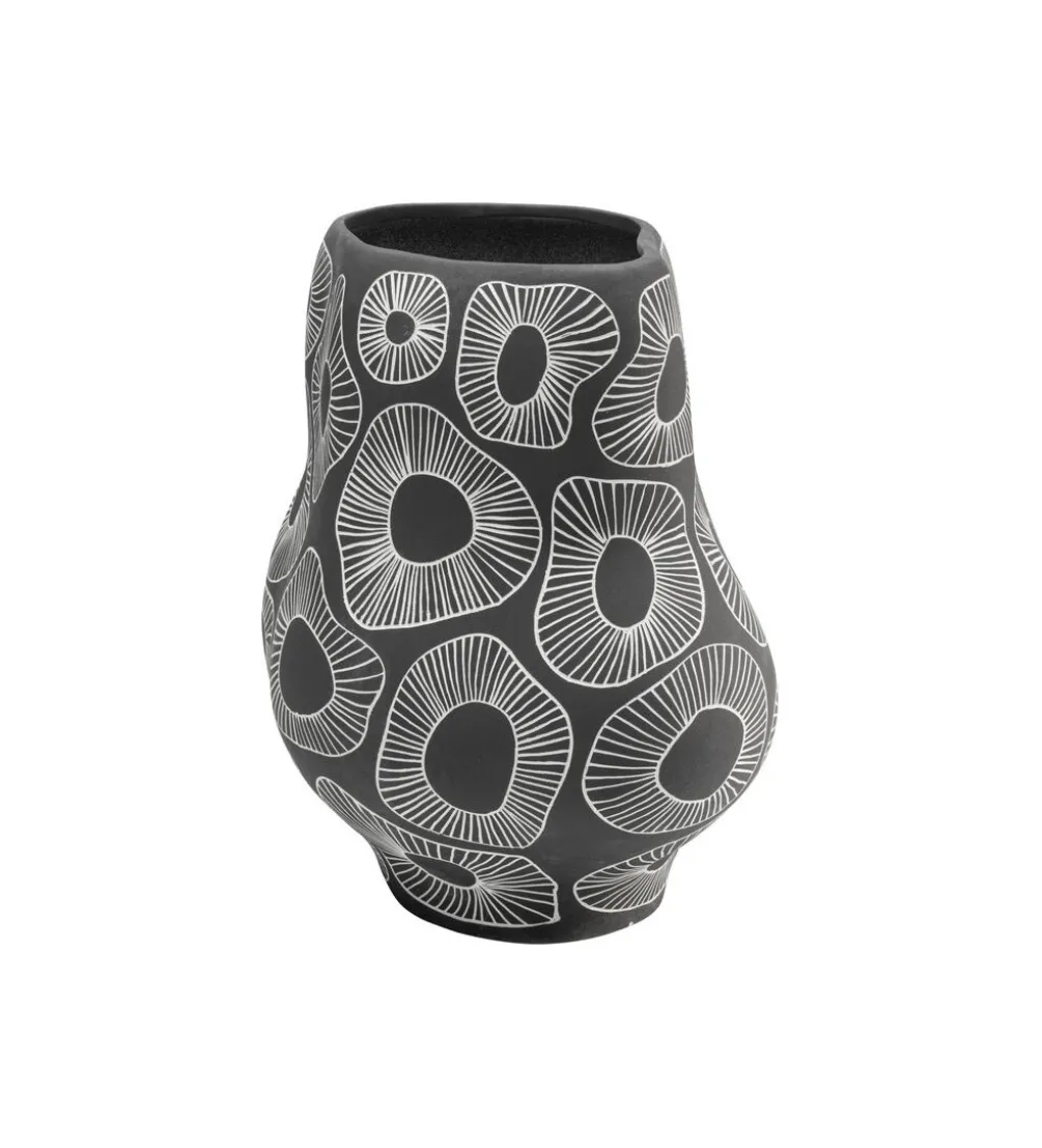 Wazon ANEMONE 33 cm szare