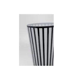 Wazon BRILLAR 40 cm czarno biały szklany