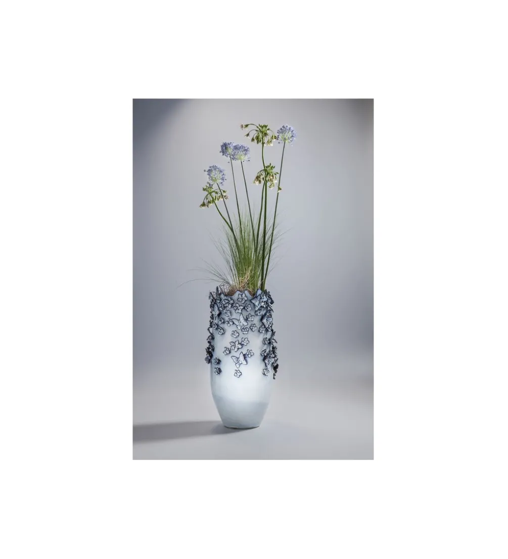 Wazon BUTTERFLIES 50 cm jasnoniebieski