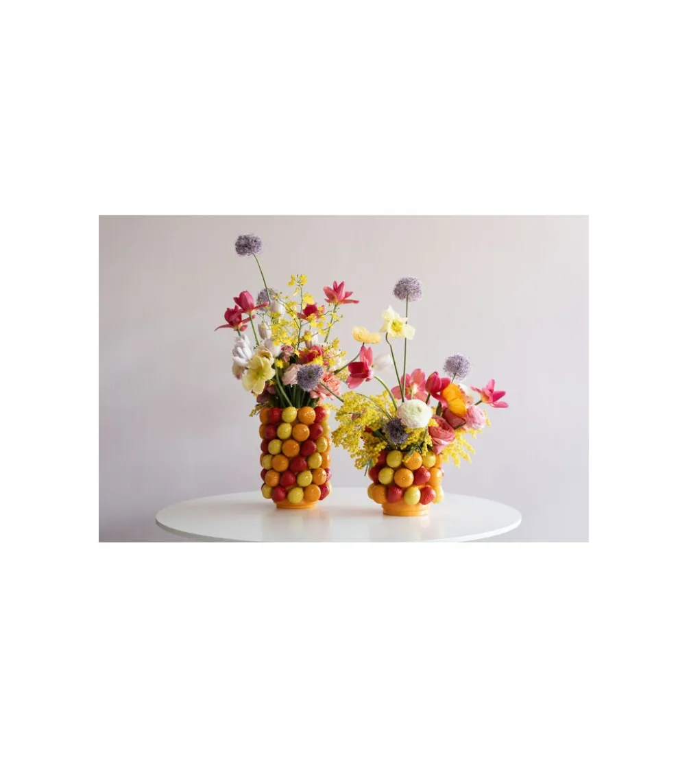Wazon FRUIT PARADE 33 cm czerwono żółty