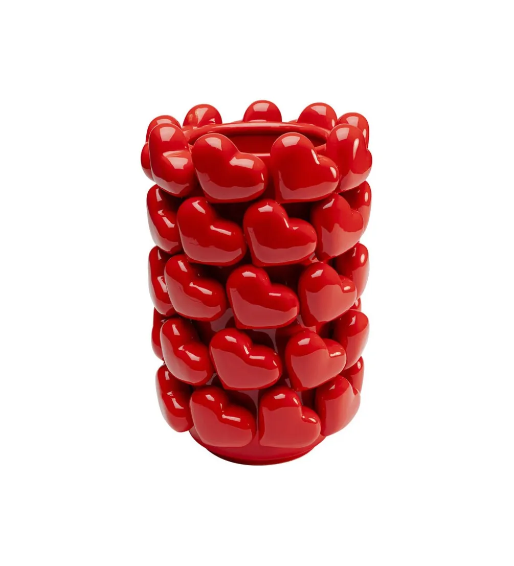 Wazon Hearts 33 cm czerwony
