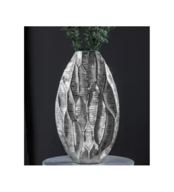 Wazon ORGANIC 45 cm srebrny
