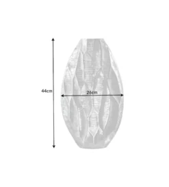 Wazon ORGANIC 45 cm srebrny