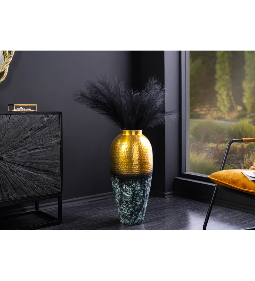 Wazon ORIENT L 65 cm złoto z patyną