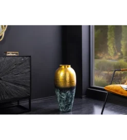 Wazon ORIENT M 50 cm złoto z patyną