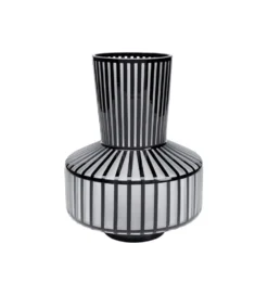 Wazon Roulette 24 cm czarno biały