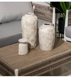 Wazon RUSTIC 43 cm ceramika szary
