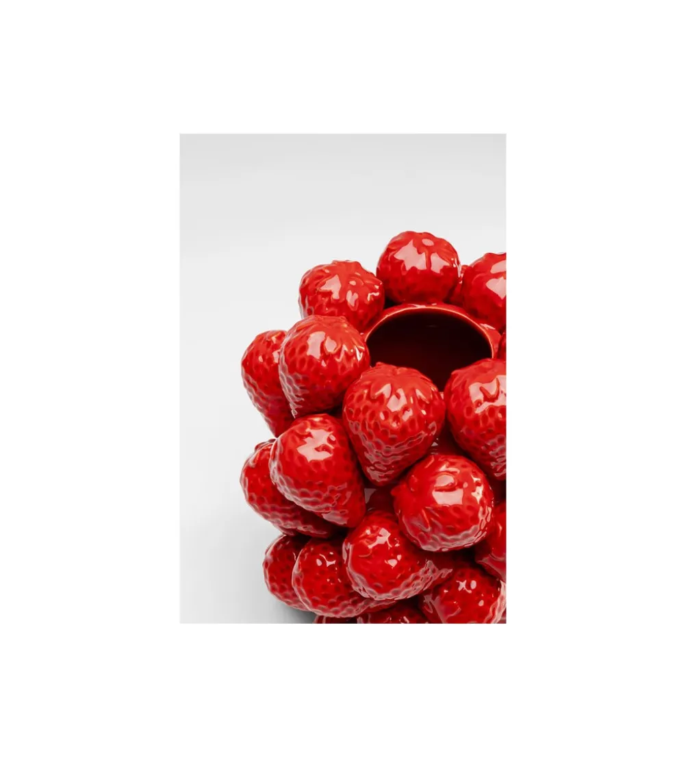 Wazon Strawberries 24 cm czerowny