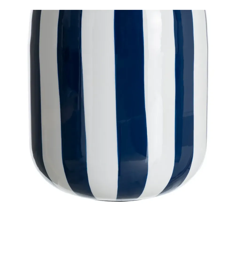 Wazon STRIPERSY 30 cm biały niebieski