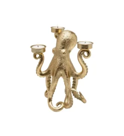 Świecznik OCTOPUS 23 cm złoty