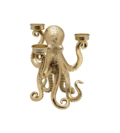 Świecznik OCTOPUS 23 cm złoty