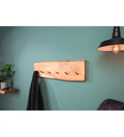 Wieszak ścienny Mammut 80 cm drewno akacja honey