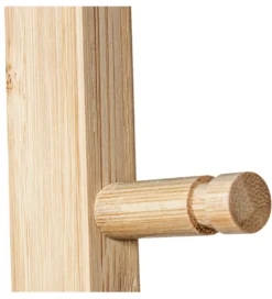Wieszak ESKEMIHO 170 cm w odcieniu naturalnym na kółkach