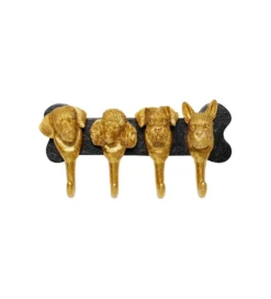 Wieszak RACK DOG FAMILY 31 cm złoty