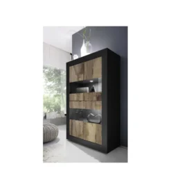Witryna BASIC 102 Cm czarna Z Dodatkiem Koloru Klon Pero