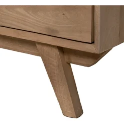 Witryna BURNIE 107 cm ze szklanymi drzwiami z drewno mango