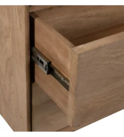 Witryna BURNIE 107 cm ze szklanymi drzwiami z drewno mango