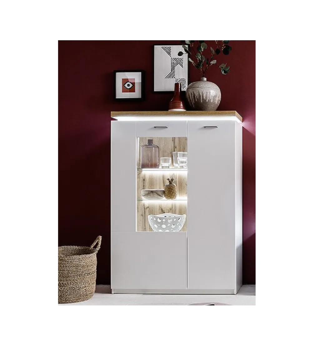 Witryna CALI 98 cm biała