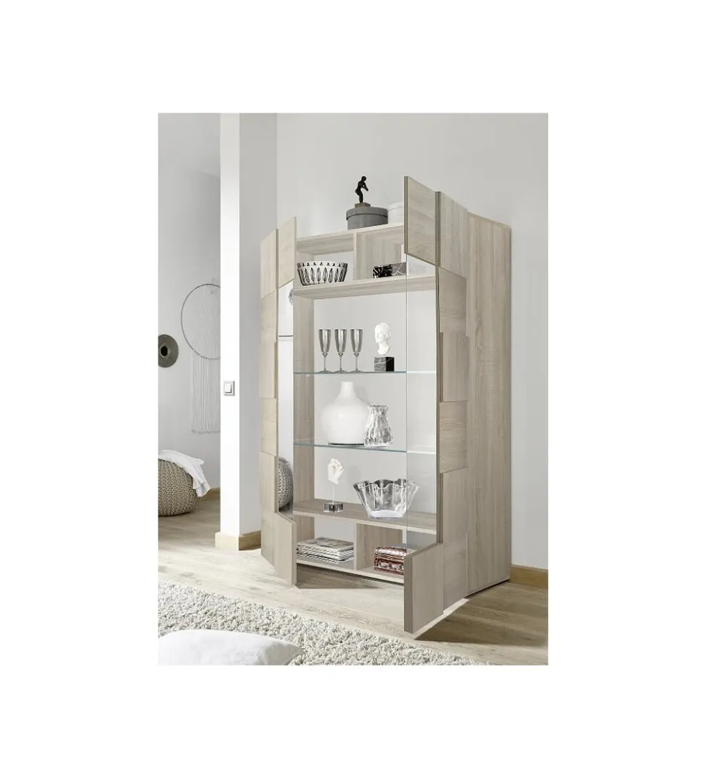 Witryna DAMA 121 cm w kolorze dąb sonoma
