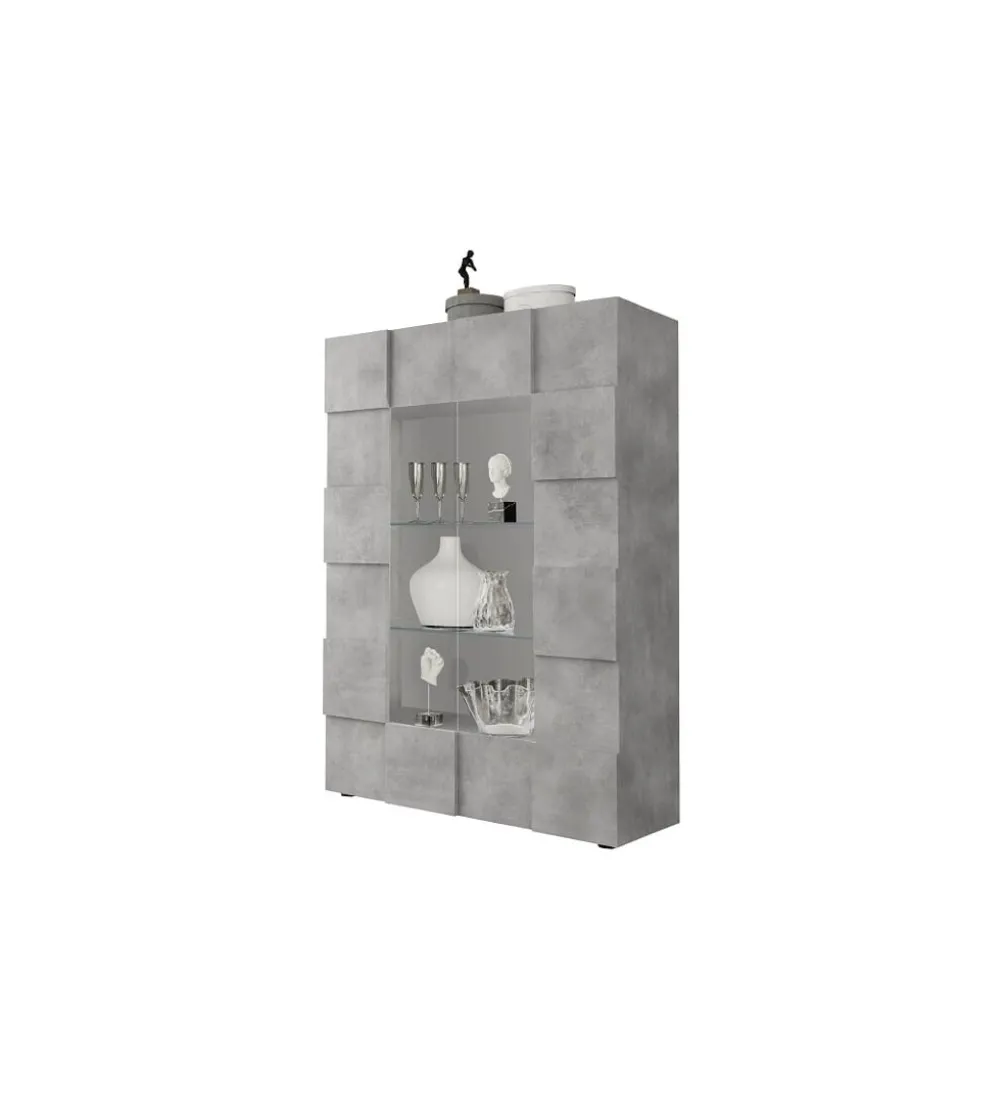 Witryna DAMA 121 cm w optyce betonu